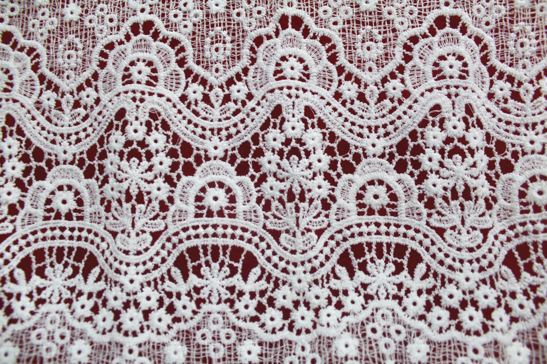 100% Polyester Chemical embroidery lace fabric for lady's dresses and Garment