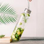 wholesale Straight Side 500ml 750ml Glass Water Bottle With Screw Cap