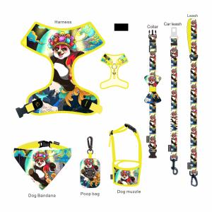 China ODM Dog Harness Set Print Reflective Personalized Pet Accessories wholesale