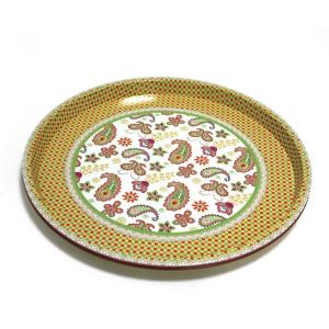 China Round Deep Serving Metal Tray wholesale