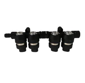 China Assembled 4 Cylinder Black LPG CNG Injector Rail 2Ohm / 3Ohm wholesale
