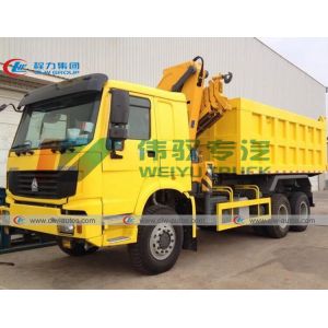 Howo 30T Tipper Truck Mounted Knuckle Boom Crane