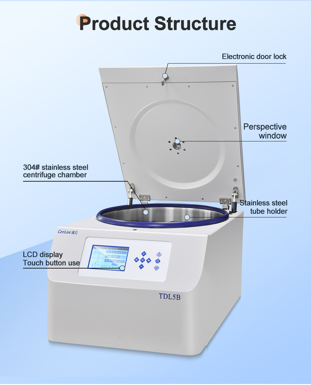 TDL5B Professional PRP Centrifuge Machine Laboratory 50 Ml Centrifuge For Skin Whitening & Beauty Clinics