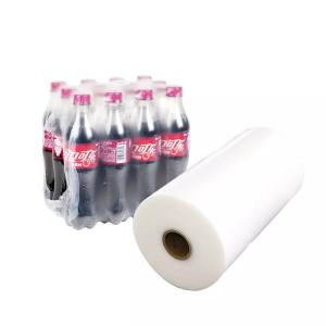 China PE Plastic Films Printable Hot Shrink Wrap Packing Heat Shrinkable Shrink Film Roll For Plastic Bottles Mineral Water wholesale