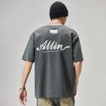 Custom Puff Print Boxy Thick Collar Soft Sublimation Shirts Heavyweigh