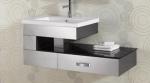Luxury Silver Stainless Steel Bathroom Vanity Easy To Clean