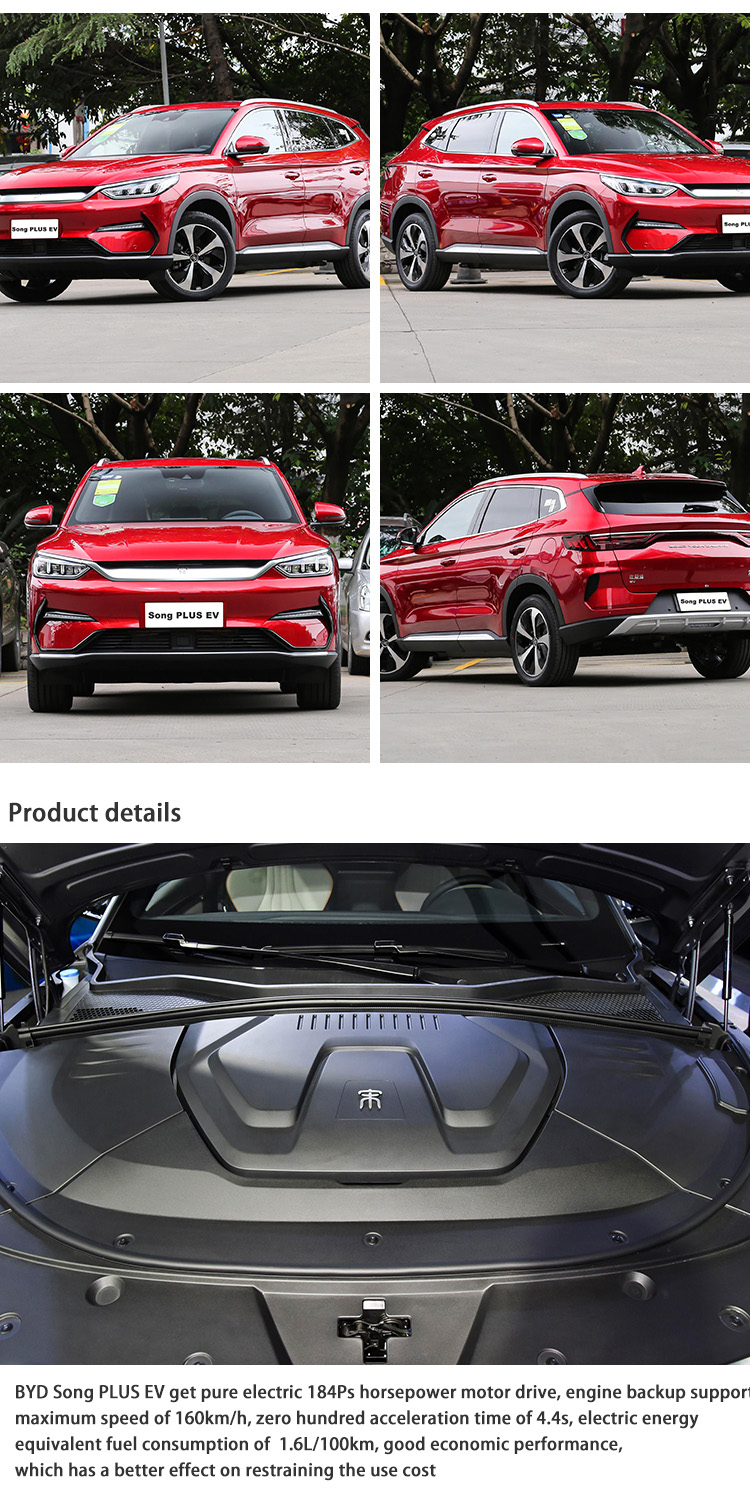 China New Energy Vehicles Pure SUV Byd Song Plus Flagship EV Electric Car