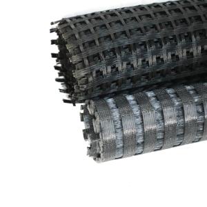 China Bitumen Coating Road Paving Fiberglass Geogrid Asphalt Reinforcement wholesale