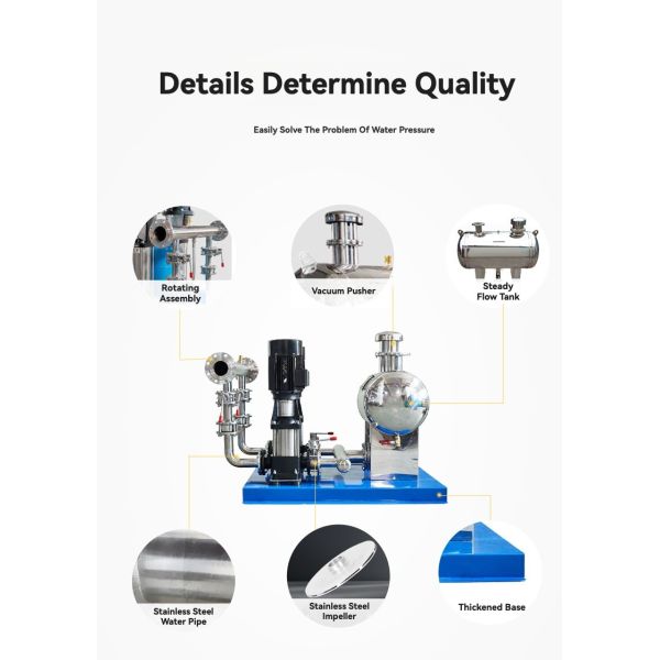 Secondary Pressurized Domestic Water Supply system With Stable Flow Tank