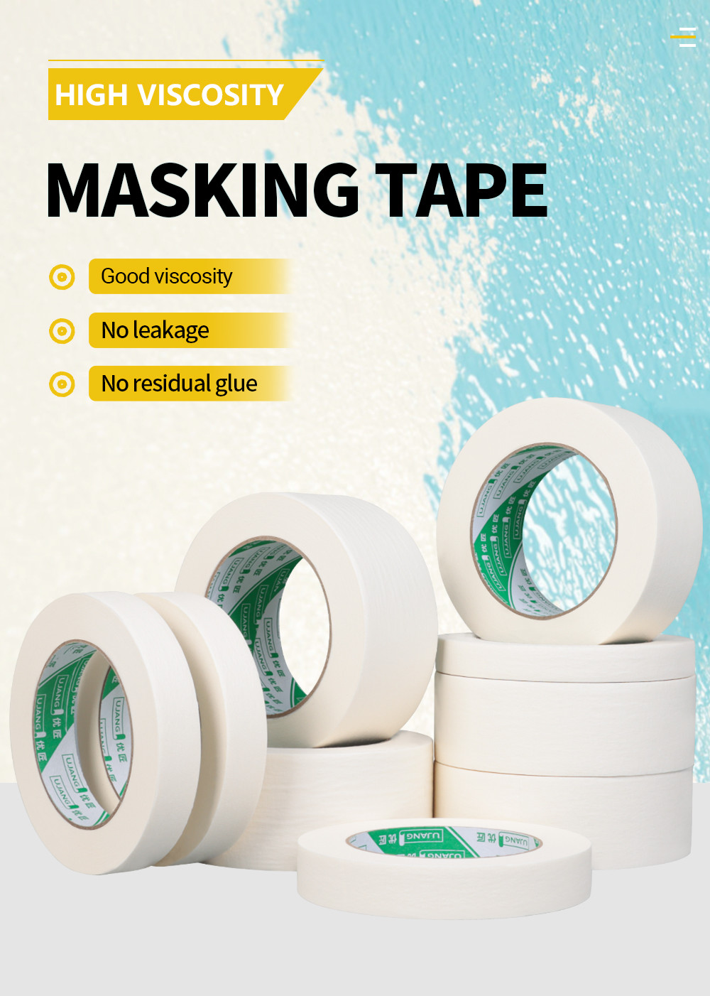 Removable Masking Tape For Wallpaper And Decorative Painting