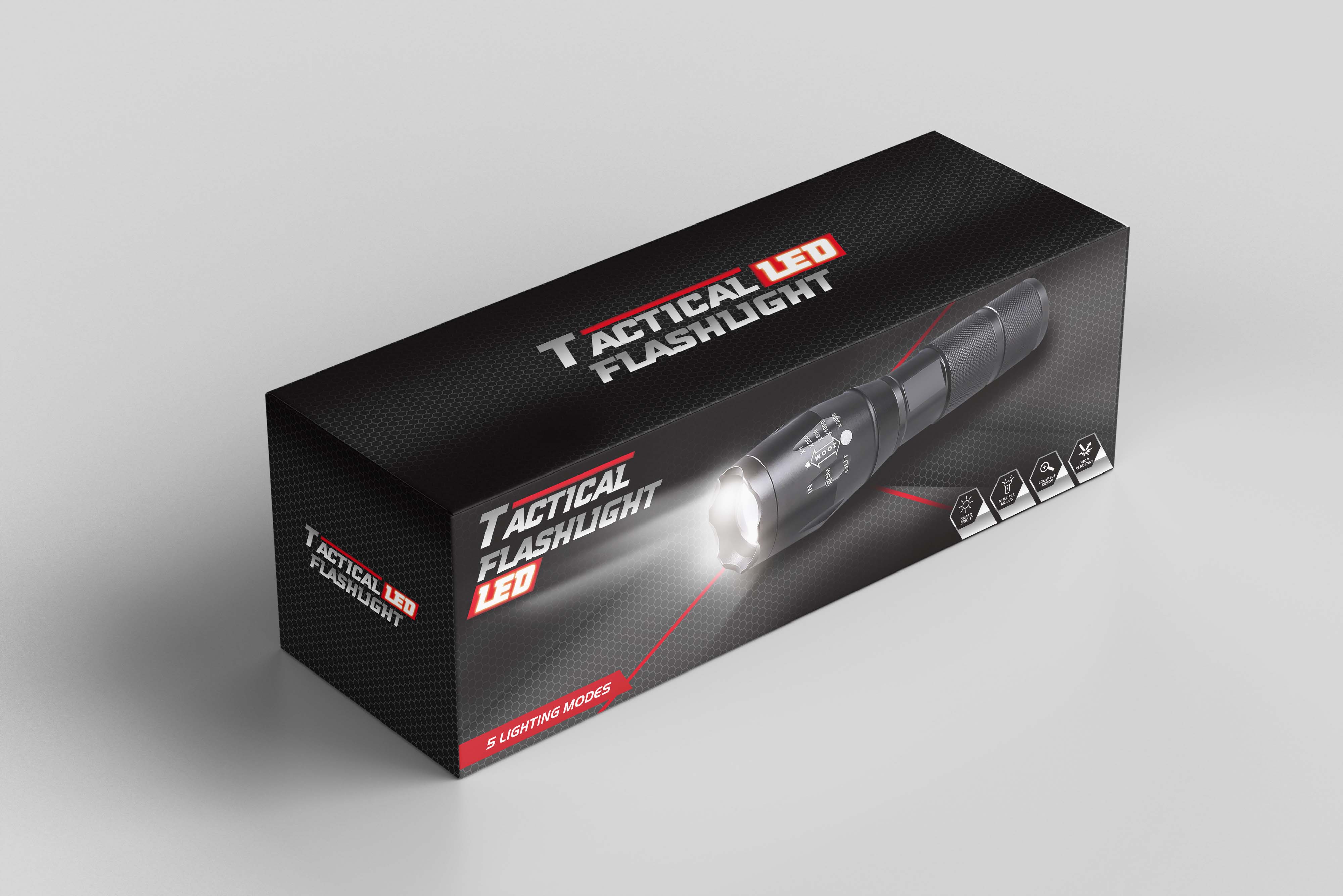 Camping Tactical Torch Outdoor Working Light IP65 Multifunction Emergency Flashlight