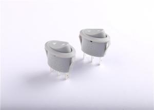 China 6A 10A 250VAC Oval Rocker Switch , Grey 2 Position Momentary Toggle Switch wholesale