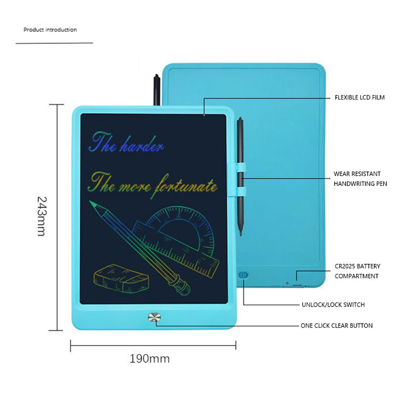 Picture Shown 10 Inch Colorful LCD Writing Tablet for Boys Age 3-12 Years Learning
