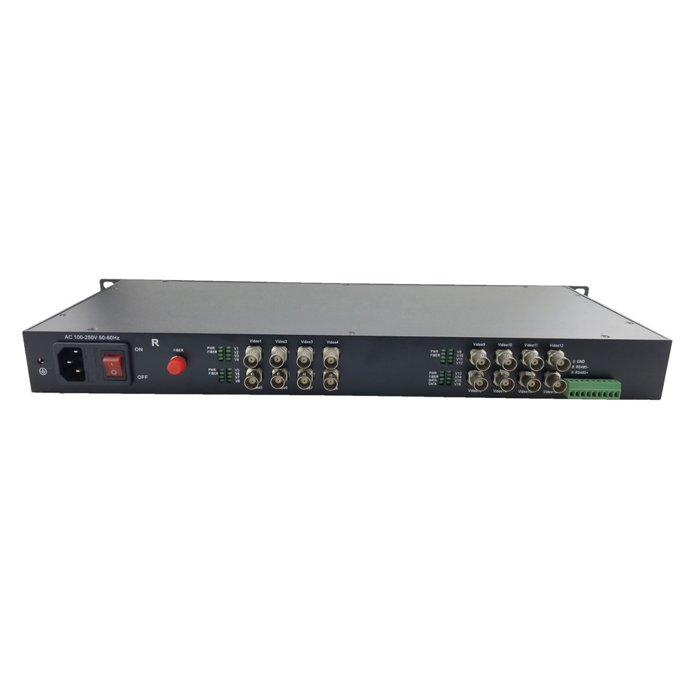 Ho-Link 1U 16 Ch HD Channel 720P 960P 1080P HDCVI/TVI/AHD Coaxial Video Digital Optical Converter