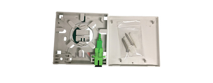 Wall Mounted Fiber Optic Termination Box 2 Core Indoor With SC APC 1M Pigtail