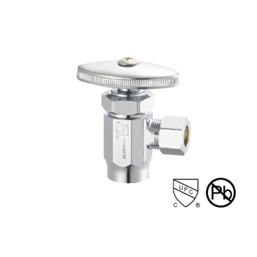 Solder Brass Copper 1/ 2 Inch Angle Valve Faucet Angle Stop Chrome Plating Lead Free