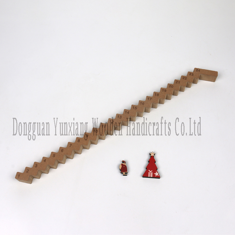 Wood Stairs Climbing Santa Traveling Christmas Advent Calendar, Creative Santa Claus Traveling Countdown Calendar