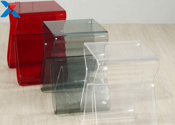 Fashion Personality Clear Acrylic Table , Transparent Coffee Table Thickness Customized