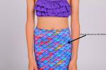 Rainbow Mermaid Swim Tails For Toddlers Ruffles Princess Designed Bikini Top