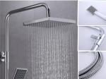 Home Square Bathtub Shower Faucet Sets 304 Stainless Steel Plated Thermostatic