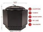 23.5'' Smokeless Outdoor Campfire Charcoal Barbecue Pit For Camping Cooking