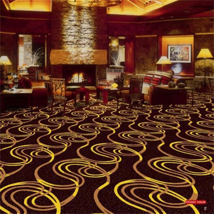 Soft Circle Pattern PVC Commercial Flooring / Floral Wall To Wall Carpet