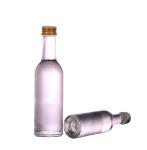 Clear Round Glass Olive Oil Bottle for Cooking Matte Surface Handling 100ml
