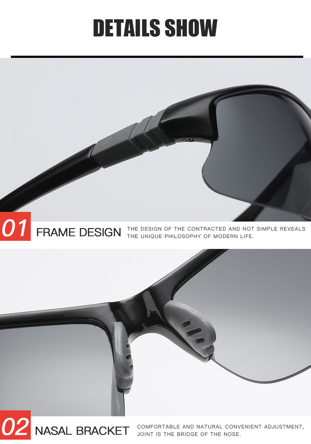 Cycling Running Sports Polarized Sunglasses Rectangle Half Rim Women Men
