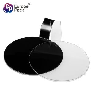 Wholesale round shape disposable plastic cake tray with handle