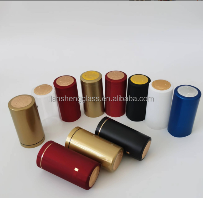 Customized Wine Glass Bottle Clear Aluminum Plastic Lid with Sealed Wine Capsule