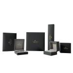 Custom leatherette paper jewelry packaging box