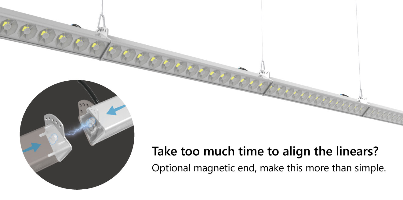 Adjustable 12000lm 150w/M Linear Led Ceiling Lights 40w