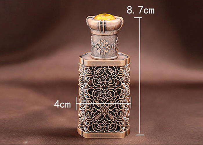 Decorative Glass Perfume Bottles 10ml Flat Shape Fashionable Appearance