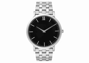 China Polished Silver Chain Minimalist Modern Watches Simple Elegant Mens Watch wholesale
