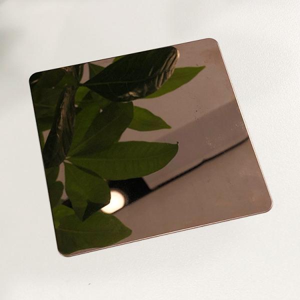 Decorative 304 Titanium Mirror Stainless Steel Sheet Rose Gold Hairline Colored