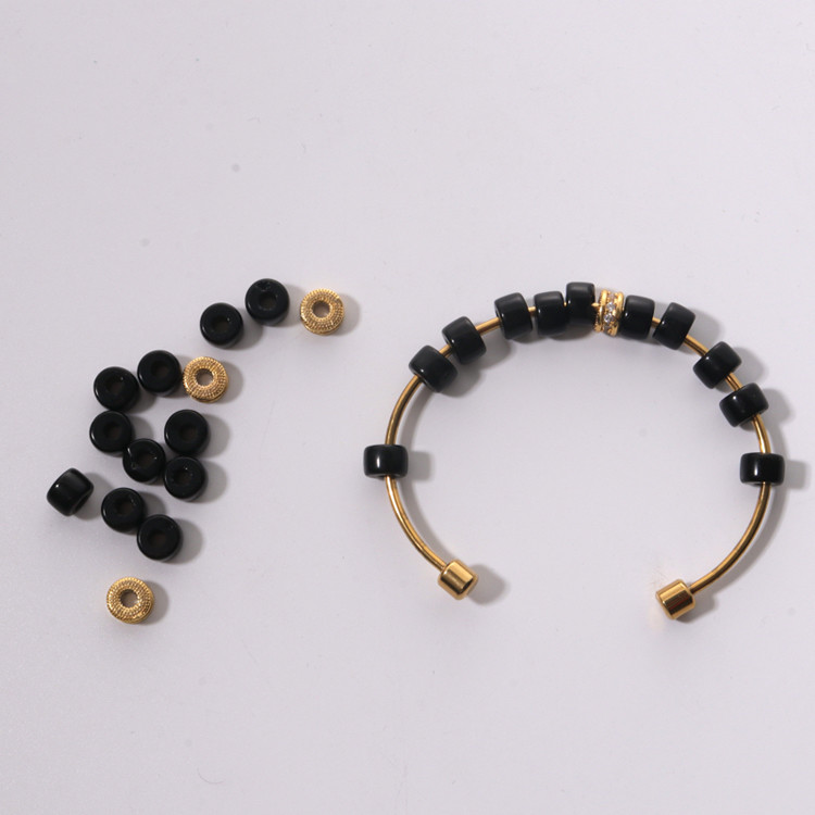 18.5cm Handmade Beaded Bangles , 30g brown Tiger Eye Bangle