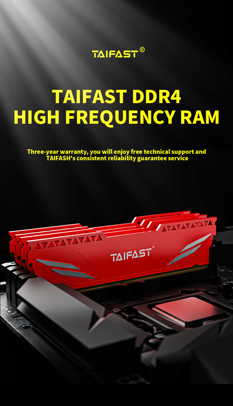 Heatsink Taifast 16gb Desktop DDR4 PC Memory Ram Ram 1.5V 2400MHZ 3 Years