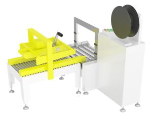 China 12-15Cartons Min Carton Box Tape Sealing Machine Corrugated Box Strapping Machine MH-FJ-1A+MH-101B wholesale