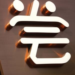 China Customized Outdoor Shop 3d Stainless Steel Led Backlit Letters Signs wholesale