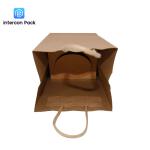 UV Coating Recycled Kraft Shopping Bags Lightweight Reusable