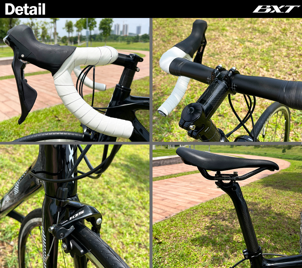 18 Speed Rim Brake Carbon Road Bike 700C Full Carbon Fiber 23C Tires