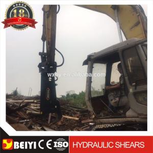 China BEIYI Hydraulic excavator scrap metal shear for cutting steel plate /steel H-BEAM wholesale