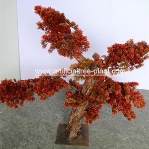 China Red Leaves Jubilant Artificial Pine Trees Outdoor Shop Decoration wholesale