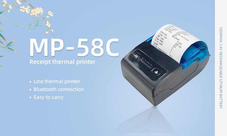 Mp-58c Bluetooths Usb Receipt Thermal Printer for Ios Android 58mm Portable Printer