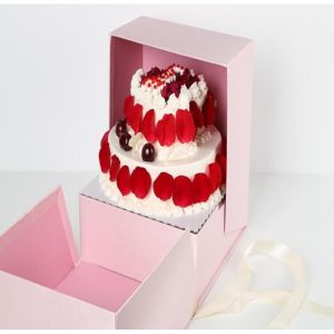 Surprise Cake Flower Chocolate Rose Packaging Paper Cardboard Rigid Birthday