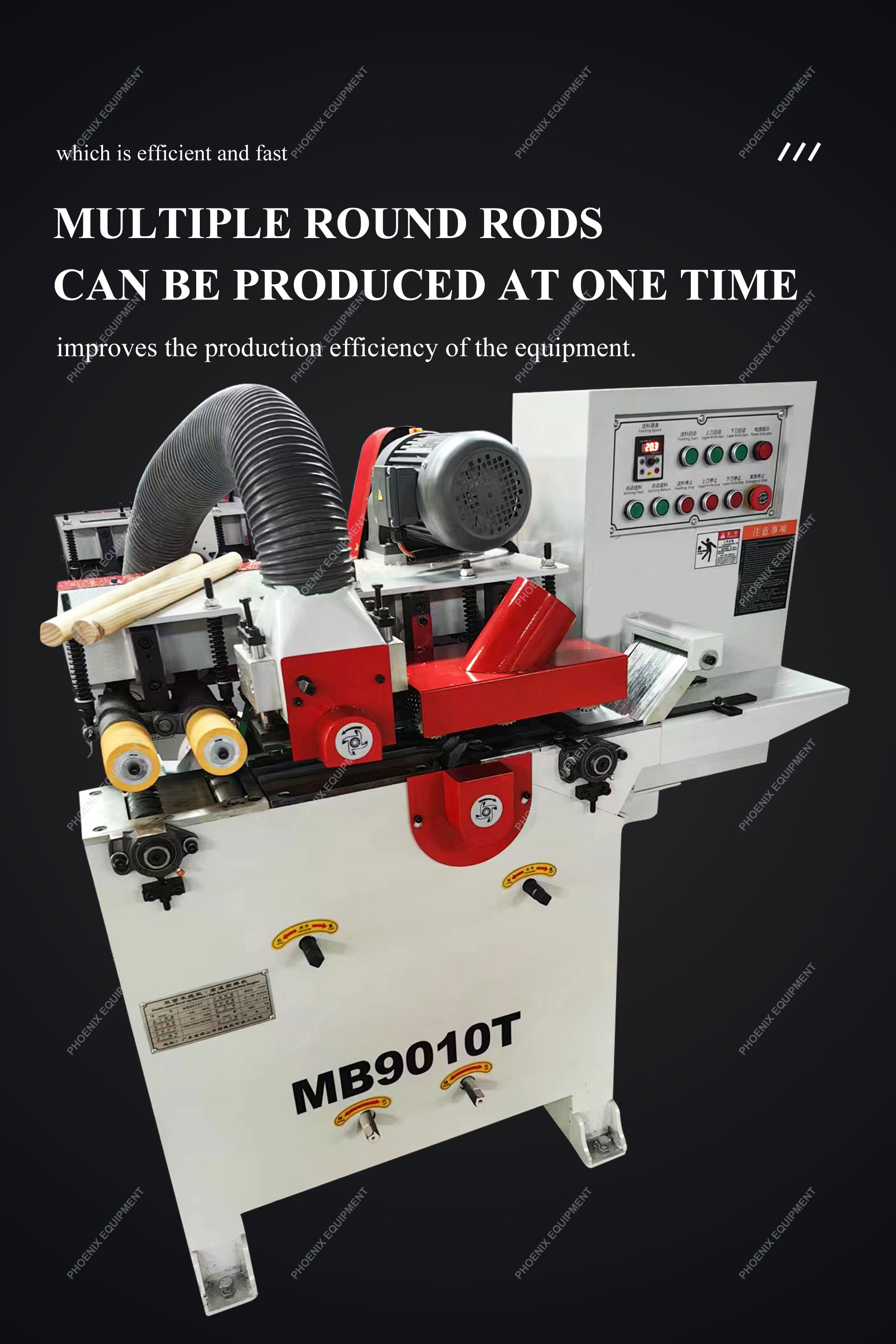 1.1kw Feeding Motor Wood Stick Broom Stick Top Machine for Small Wood Broom Handle