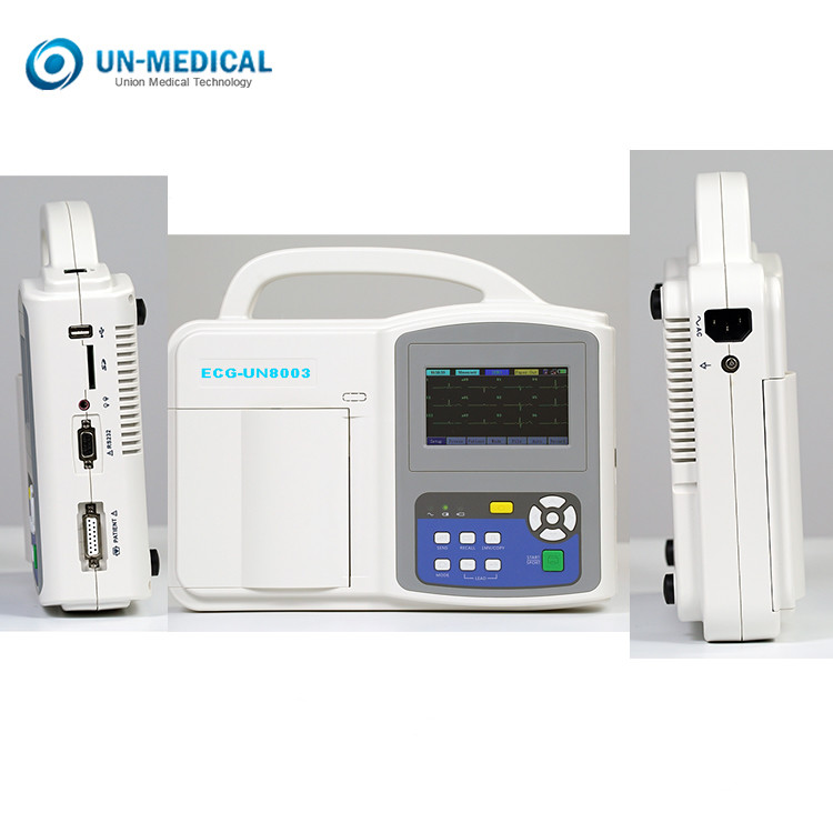 640×480 Dot Touch Screen Digital ECG Machine For Home UN8003