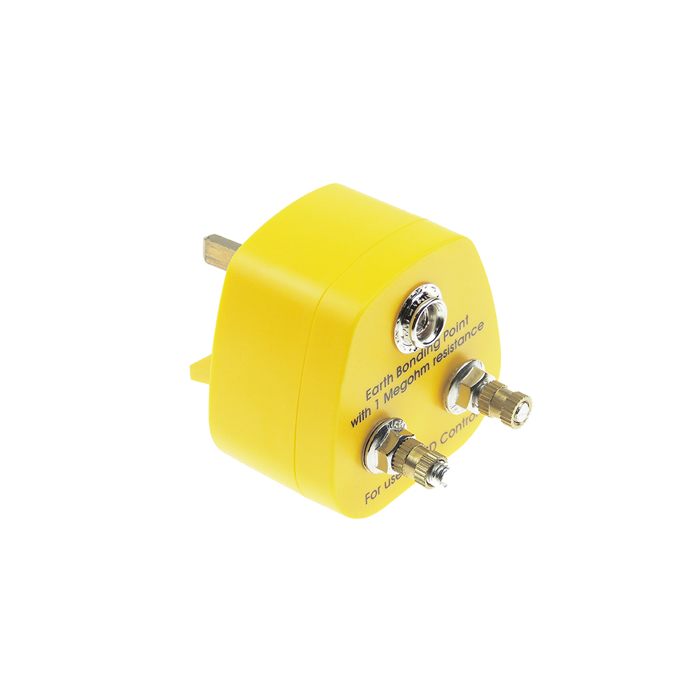 Yellow ABS Antistatic 1M Resistor ESD Boding UK Plugs