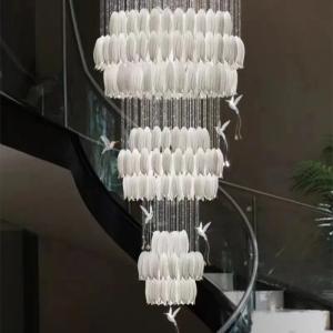 China Crystal Glass Luxury Staircase Chandelier Lighting Solution wholesale