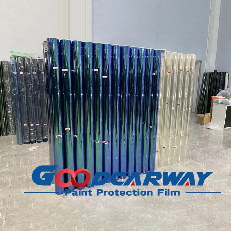 Decorative Solar Film Anti Glare Red Color CR-8065 Chameleon Car Window Film Tint Rainbow